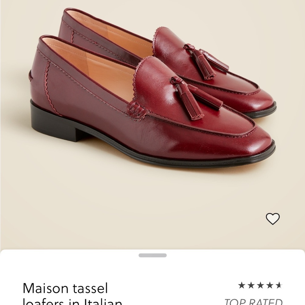 Jcrew Madison tassel loafer in Italian leather size 9